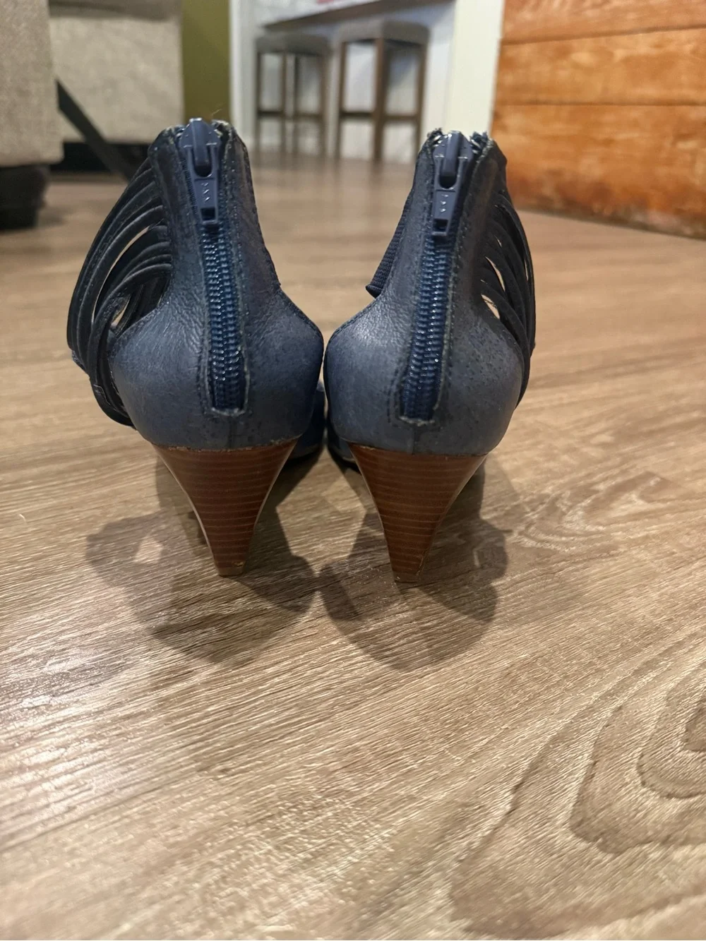 Miz Mooz Gladiator Kitten Heel Sandal in Blue Size 6.5